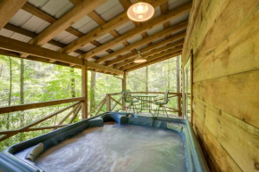 Near Lake Lure Quiet Cabin with Deck and Trail Access